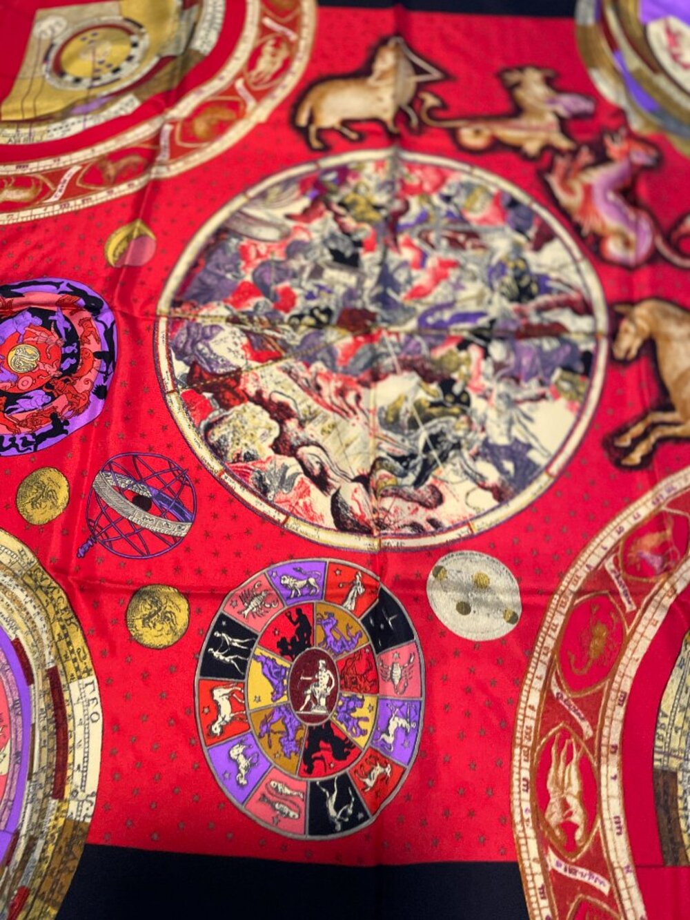 Rare Gianni Versace Zodiac Silk Scarf Astrology Collector Piece - Picture 13 of 16